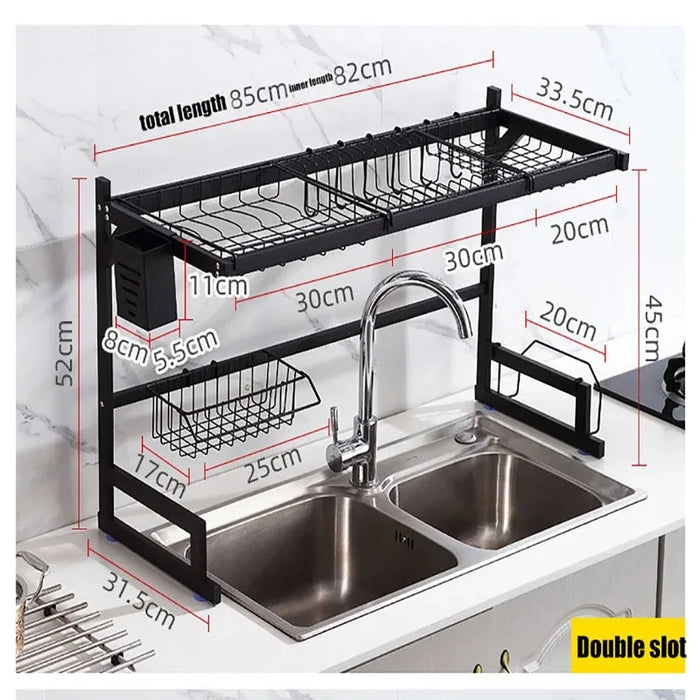 Stainless Steel Tableware Storage Rack - 85cm