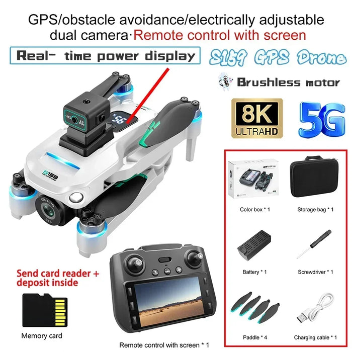 Foldable GPS Drone with 8K Lens & Obstacle Avoidance