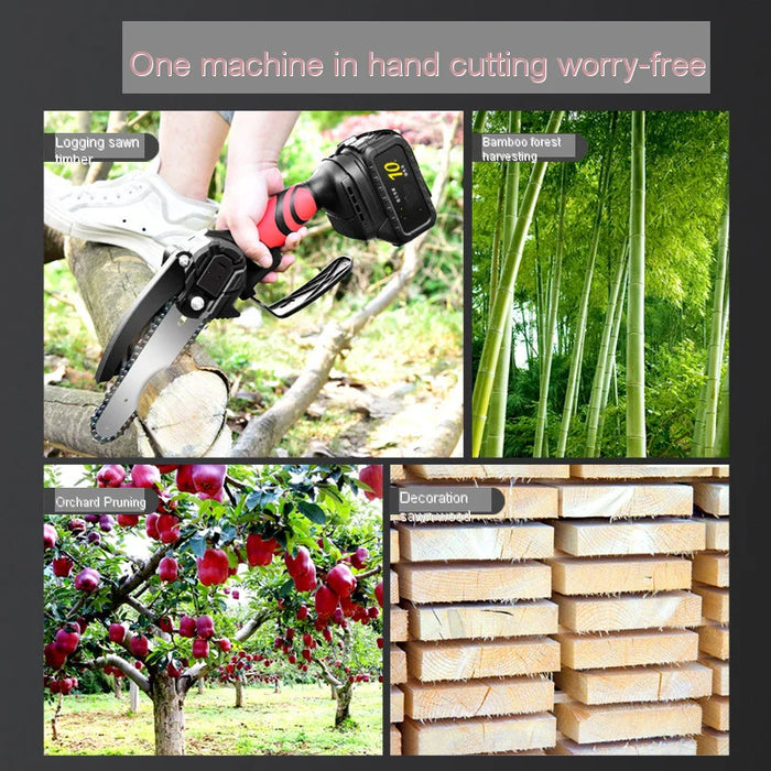 Rechargeable 24V Mini Chainsaw for Outdoor Cutting