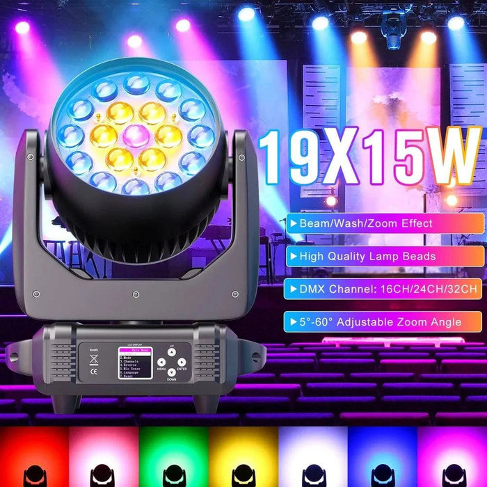 300W RGBW DMX512 LED Moving Head Light for DJ Disco Party