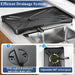 High-quality, rustproof dish drying rack with generous utensil holder
