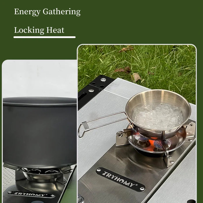 7200W High Power Silver Gas Stove for Outdoor Cooking