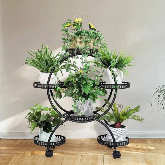6-tier-metal-plant-stand-fits-planters-with-a-diameter-of-up-to-21-cm-and-comes-with-rolling-wheels-and-brakes-for-easy-relocation