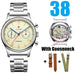 38mm chronograph pilot watch with sapphire crystal and Seagull movement