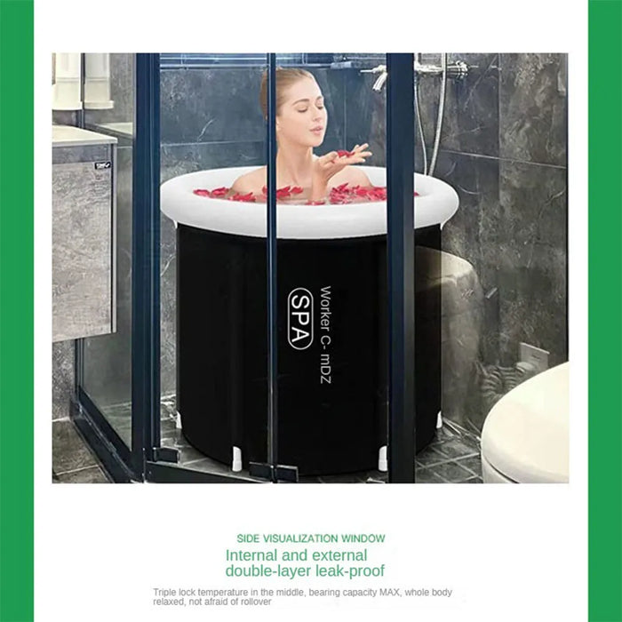 Portable Inflatable Ice Bath Tub for Adults & Outdoor Use