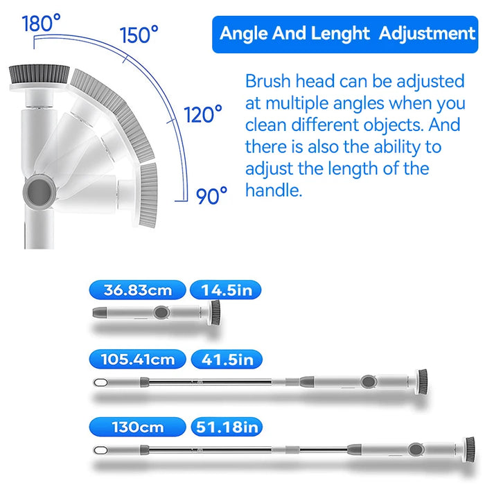 Cordless Rotating Cleaning Brush for Bathroom & Kitchen