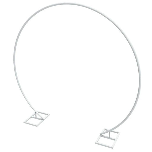 Medium Round Metal Arch Backdrop Stand for Weddings, Balloon, and Flower Decorations (200 x 220 cm) 