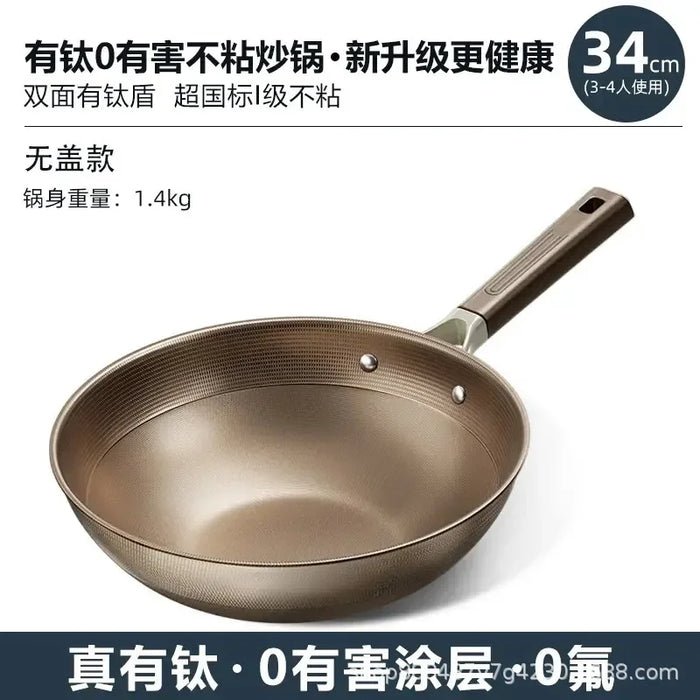 Stainless Steel Titanium Wok – Durable Non-Stick Surface