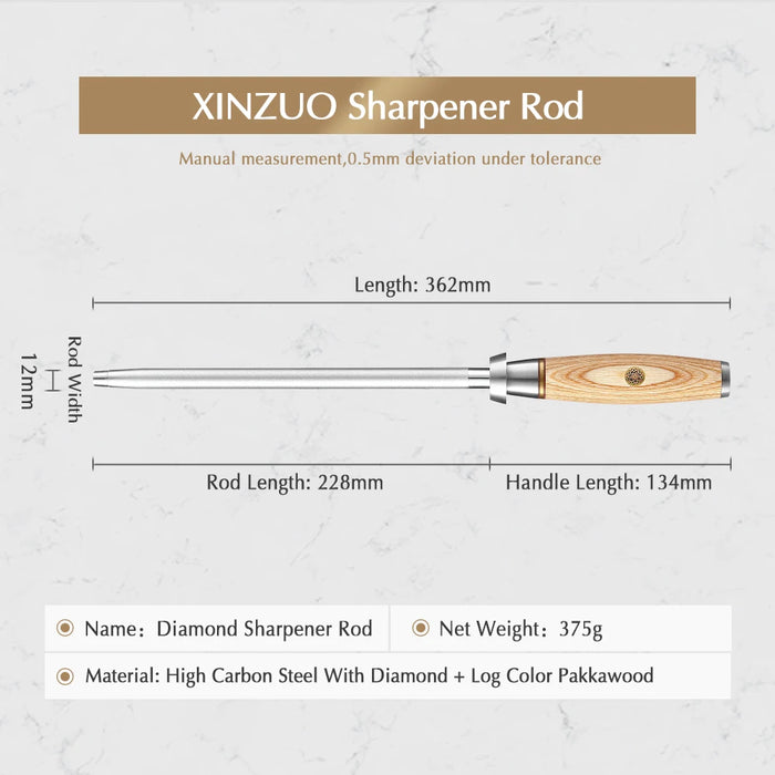 Durable Carbon Steel Knife Sharpening Steel for Kitchen Tools