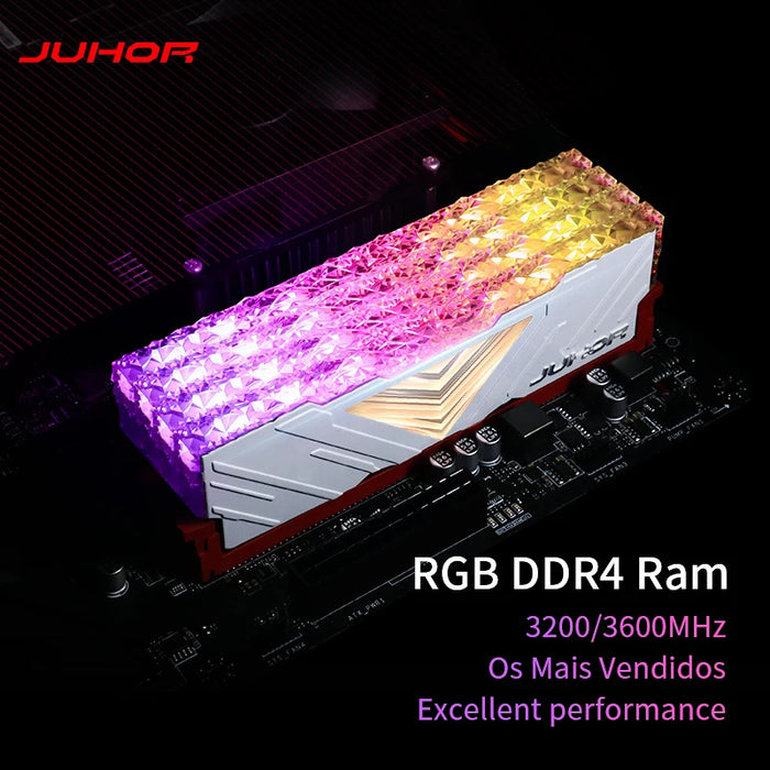 White RGB DDR4 32GB RAM dual-channel desktop memory kit