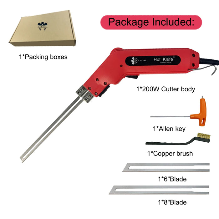 Styrofoam Cutting Tool – Electric Foam Knife, 25cm Blade 200W with two blade