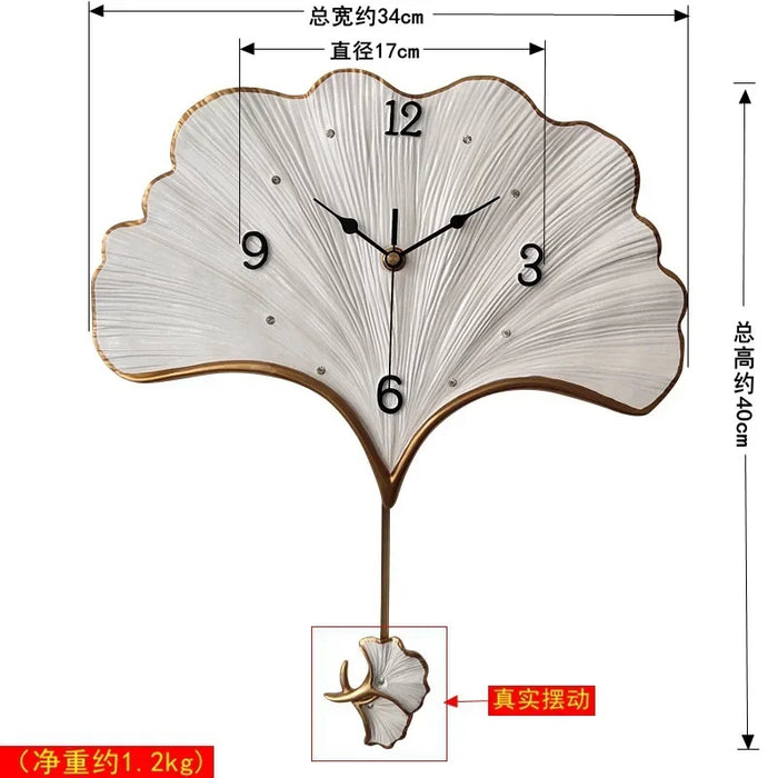 Stylish Silent Pendulum Wall Clock for Living Room