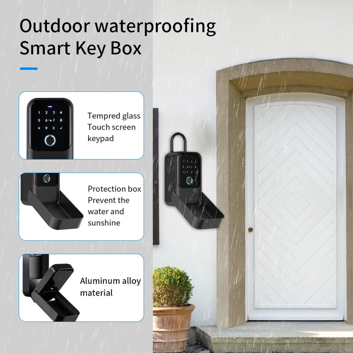 Smart Outdoor Key Safe with Fingerprint & App Control
