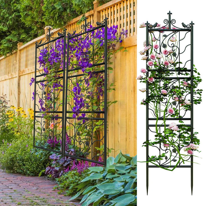 Tall Plant Trellis Fence for Outdoor Gardens