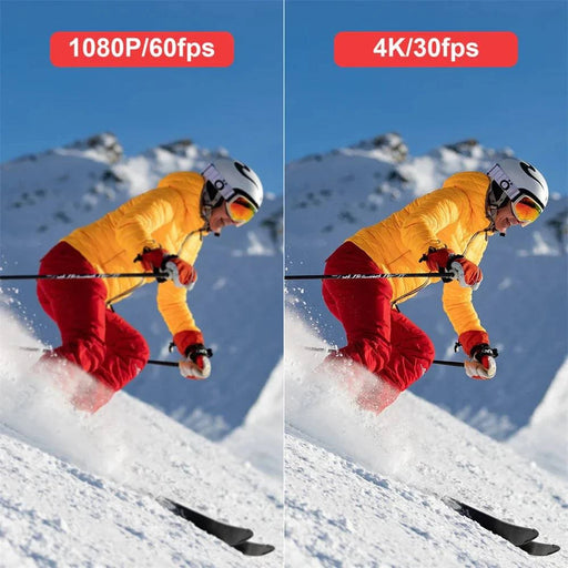  White 4K Action Camera with Electronic Image Stabilization 