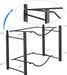 Detachable metal 3-tier water bottle storage rack in black color