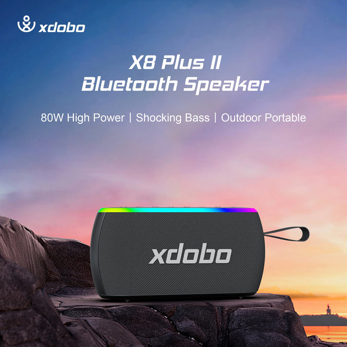 Wireless 80W Bluetooth Speaker IPX6 Waterproof RGB Lighting