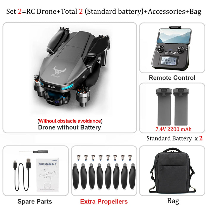4K GPS Drone with 3-Axis Gimbal and Obstacle Avoidance