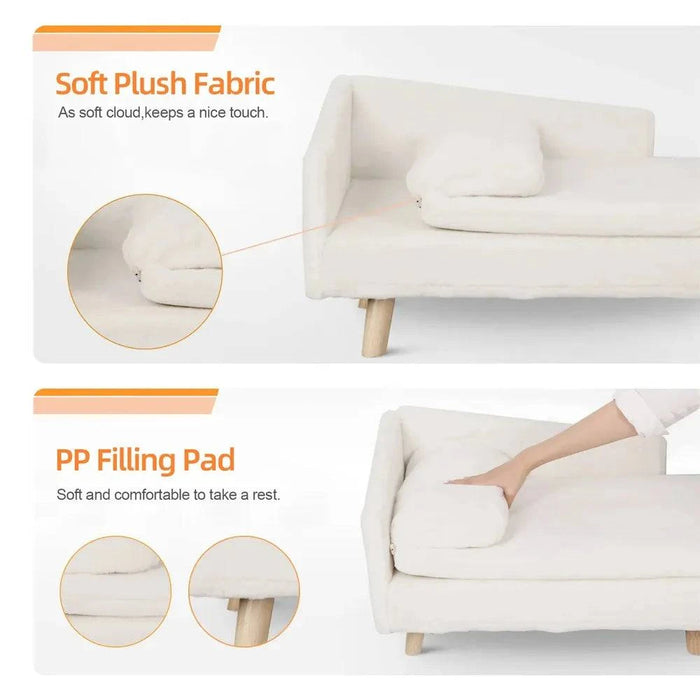 L-Shape Cat and Dog Sofa Bed - A comfortable and stylish pet bed for your furry friends to relax and sleep on