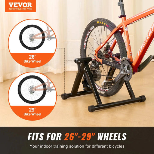 Fluid Bike Trainer Stand for 26-29 Wheels, Noise Reduction Flywheel, Portable Cycling Stand, Stationary Exercise Equipment