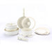 Premium die-cast aluminum cookware set in white with non-stick coating