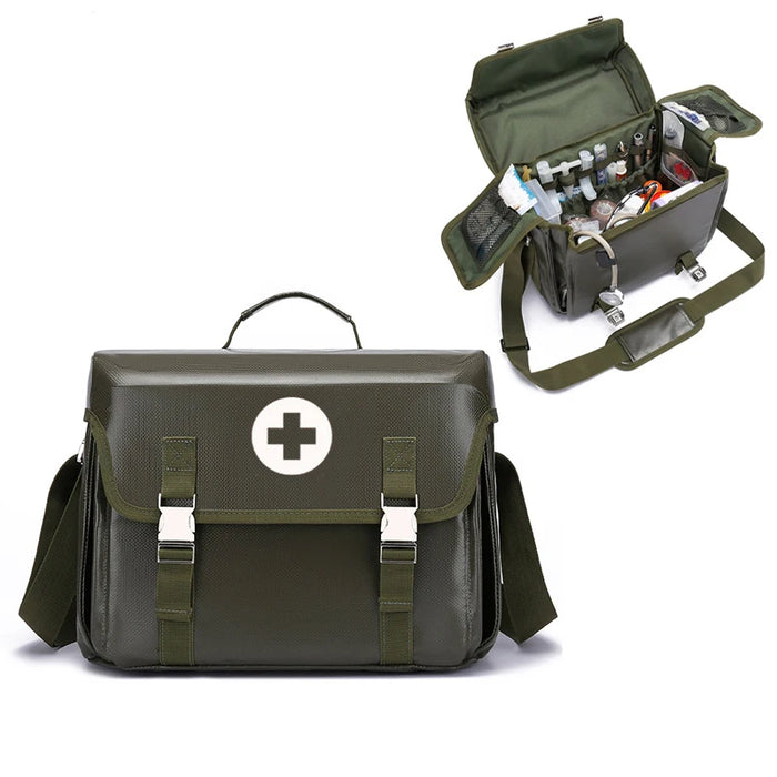 Outdoor Green Logo Empty First Aid Kit, Waterproof, Fireproof, Survival Kit