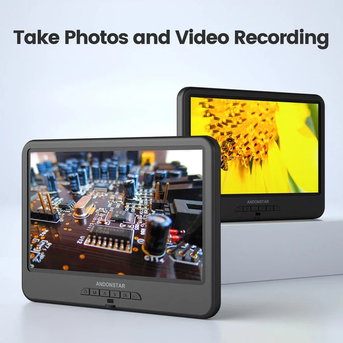10.1" LCD Digital Microscope with 260X Zoom & LED Lights
