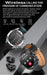 Leather Black Smart Watch with 2-in-1 TWS Bluetooth Earphones and HD Bluetooth Call with real-time heart rate, blood pressure, and sleep monitoring