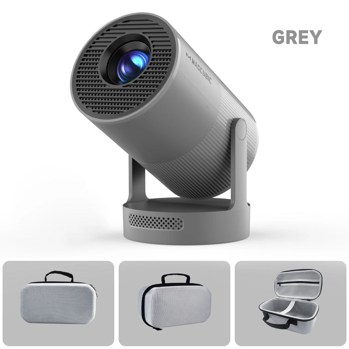 Portable 4K Projector HY300 Ultra Grey Bag with Android 11 & WiFi6