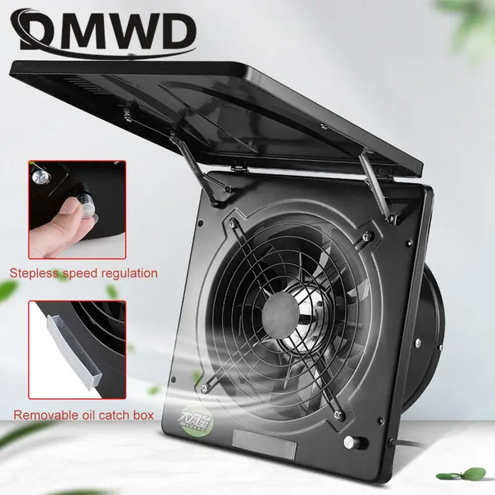 10-inch Grey Exhaust Fan with Oil Box and Speed Control