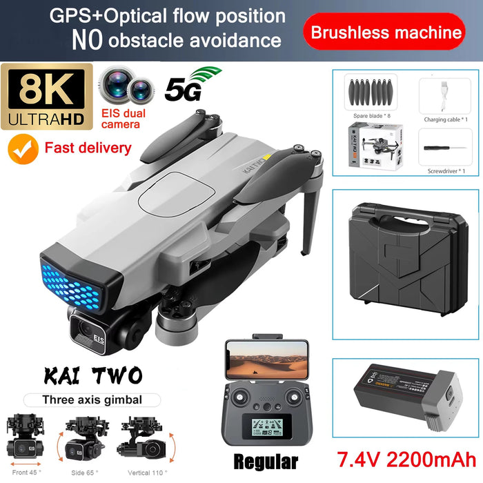Portable 8K Camera Drone with Laser Obstacle Avoidance NO OAS-Regular