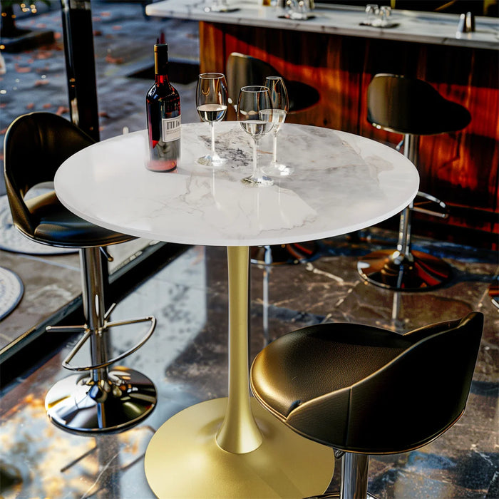 Elegant Pedestal Base Bistro Table for Kitchens and Commercial Spaces