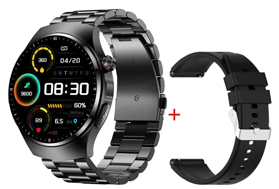 Smart Watch Black Steel with Call, Heart Rate & Sleep Tracker Black Steel