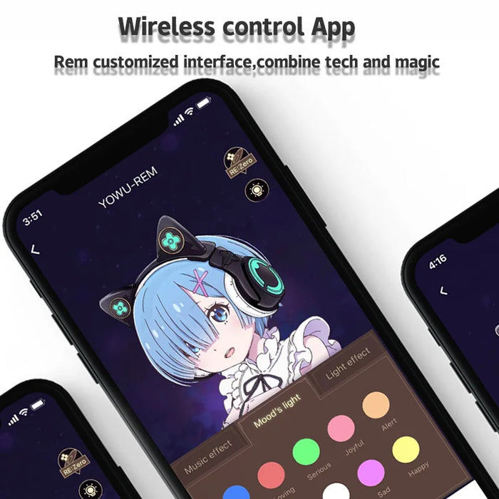 Wireless Bluetooth 5.0 Cat Ear Gaming Headphones with Mic