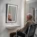 60x90 cm LED Illuminated Bathroom Mirror with Fixed Tilt, Smart Front-lit Black Framed Design - FLUXA