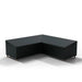Waterproof black sectional sofa cover for V-shaped furniture (228x228x85x78cm)