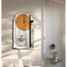 Elegant dome-shaped glass wall clock with silver mirror finish