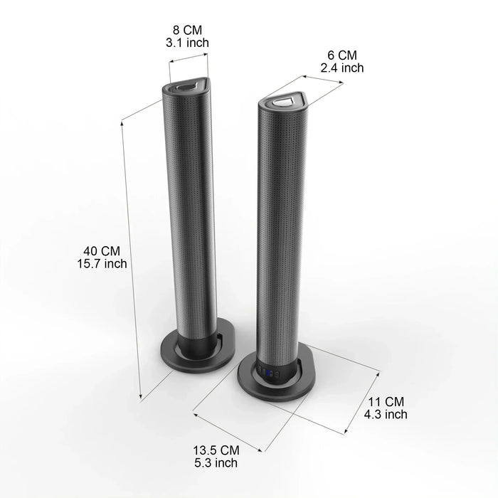 120W Bluetooth Soundbar with Detachable Speakers & AUX