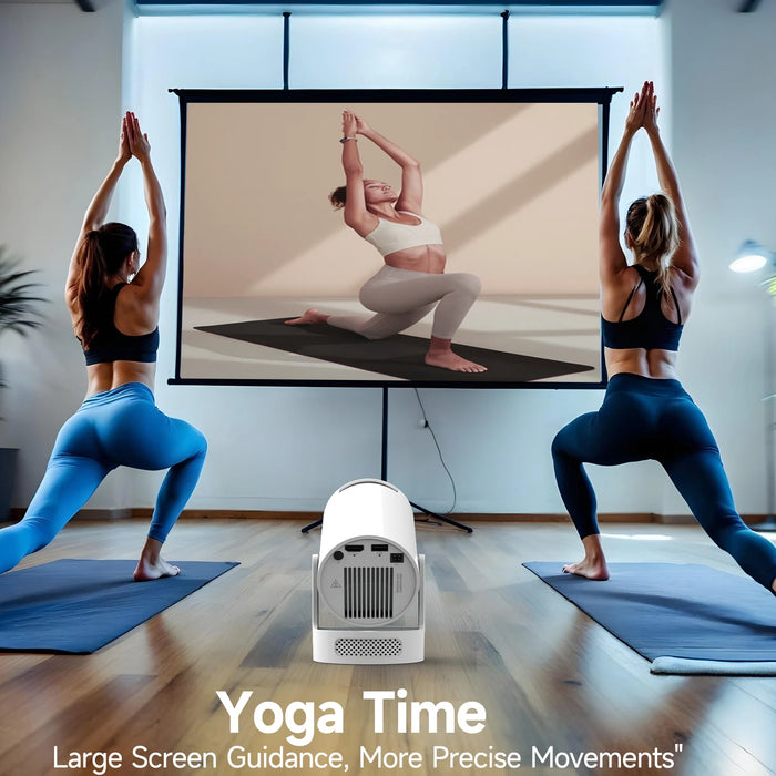4K Portable Projector Grey with WiFi6 Android 11 and Speaker