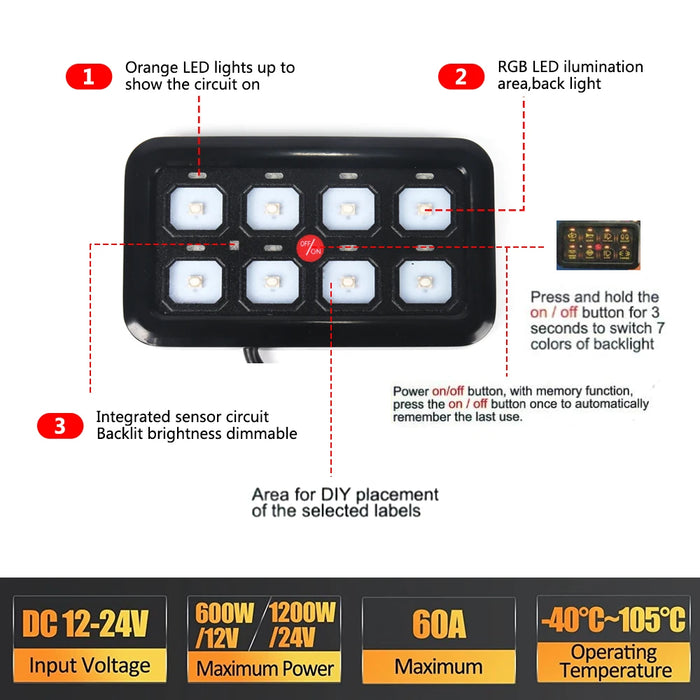 Made from high-quality ABS plastic for waterproof and durable performance
