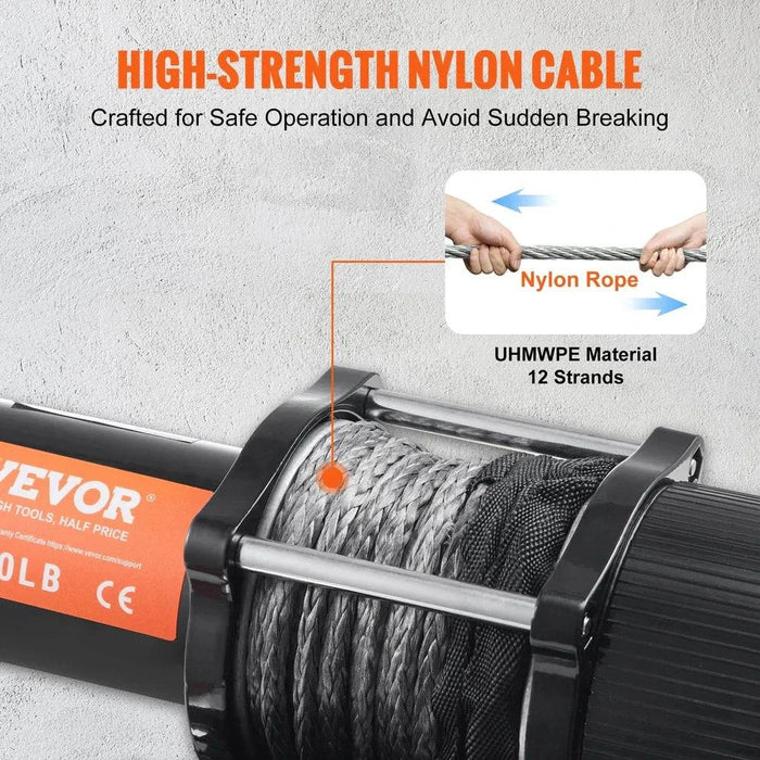 Electric Winch Steel Rope Wireless/Wired Remote for ATV UTV Jeep Truck SUV (Wired 907 kg) - FLUXA