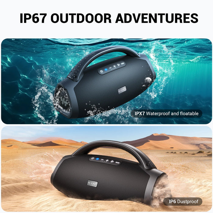 180W Portable Bluetooth Speaker with Bass & 24hr Playtime
