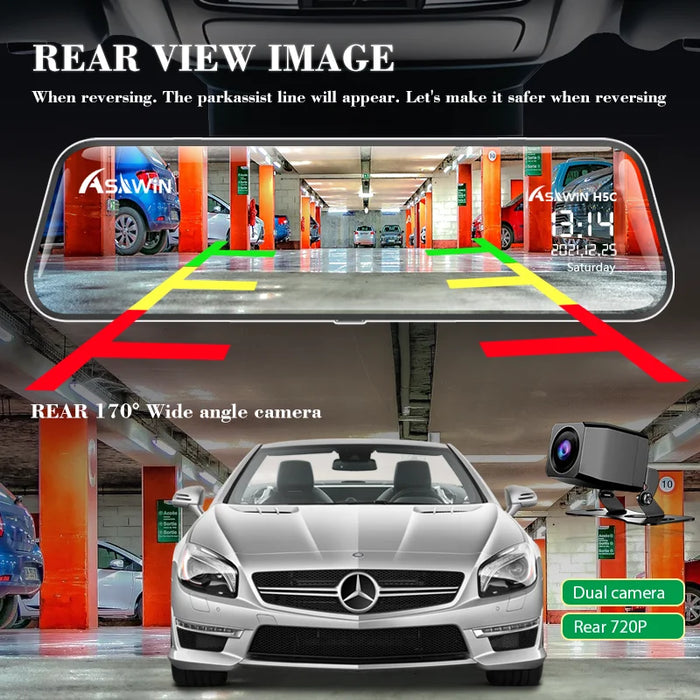 10" Touchscreen 1080p Dash Cam with Front & Rear Recording