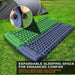 Ultralight and extra-wide camping sleeping pad in cyan color