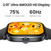 Sleek and stylish smartwatch with 201-inch AMOLED HD display