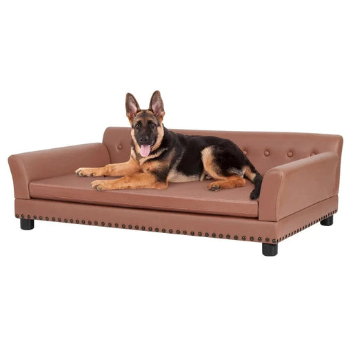 X-Large Waterproof Luxury Elevated Pet Sofa Bed - Wear-Resistant Snuggle Lounge Chair for Large Dogs