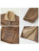 Thick warm coffee suede reversible jacket, size large, perfect for cold weather