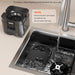 Black battery-powered automatic cat feeder with 2L capacity for pet food