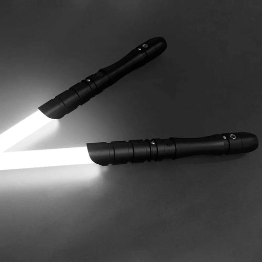 Black Handle White FX Metal Lightsaber Toy with realistic sound effects
