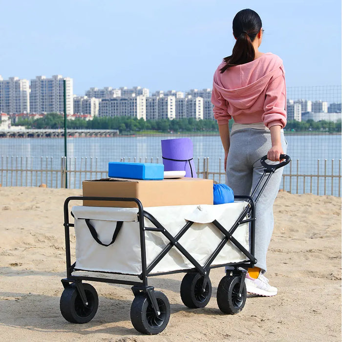 Collapsible Outdoor Trolley STC-beige brown-ZB